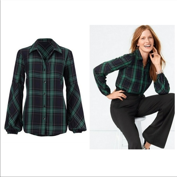 CAbi Tops - Cabi Big Sur Plaid Shirt